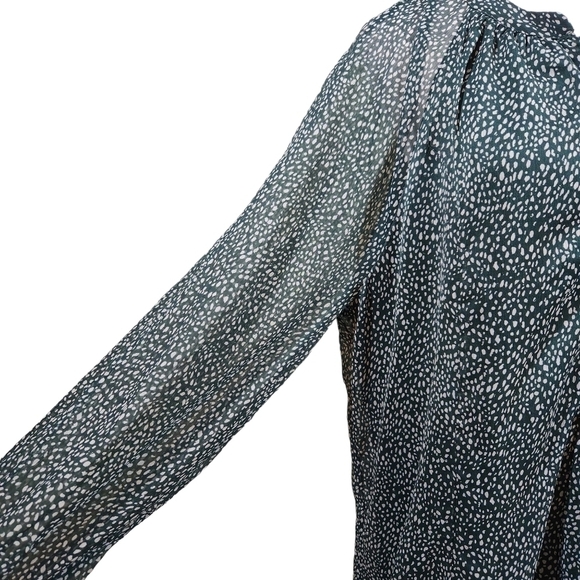 Joie Dress Artic Animal Spot Lined Hunter Green, sz XXL Plus Size - Picture 5 of 11